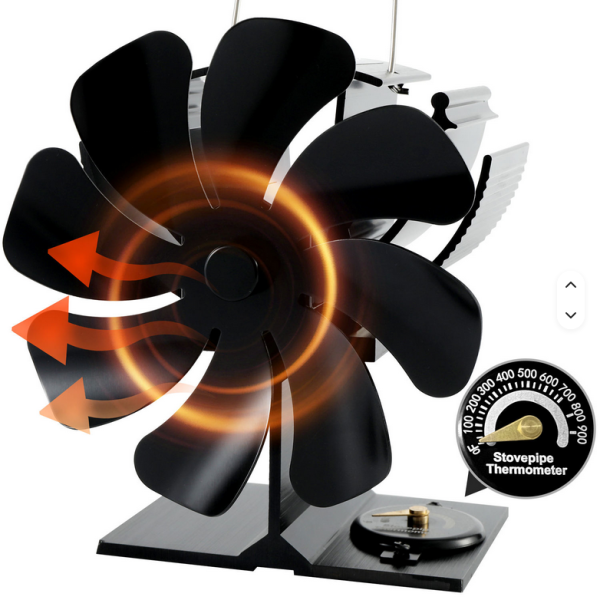 8 Blade Heat Powered Stove Fan